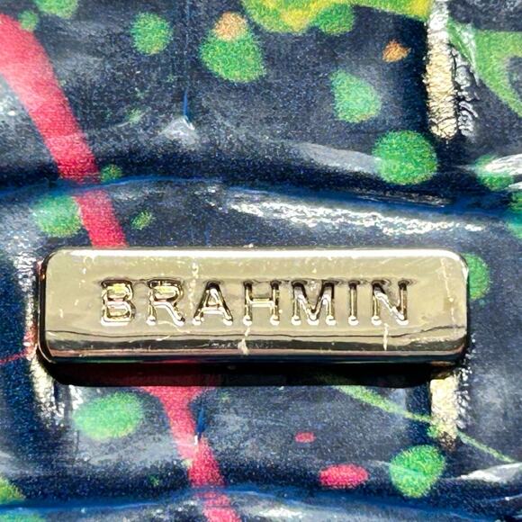 BRAHMIN Veronica Embossed Leather Trifold Wallet Multicolor Festival Melbourne - Picture 2 of 4